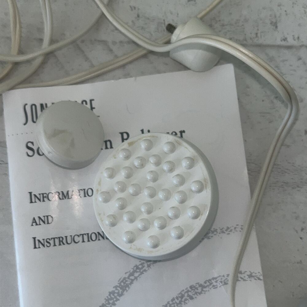 Vintage Sonassage Sonic Pain Reliever Vibrate Handheld Body Massager w/ 3 Heads - Picture 7 of 8
